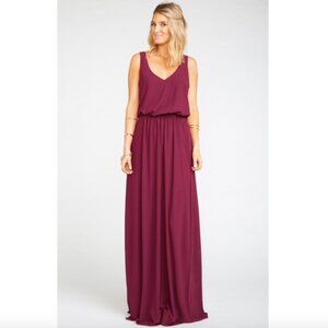 Show Me Your Mumu Kendall Merlot Maxi Dress M